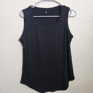 Automet Tank Top Womens Small Black Sleeveless Classic Round Neck